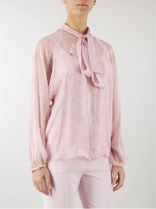 Silk printed shirt with bow Max Mara Studio MAX MARA STUDIO | Shirt | BALDI1
